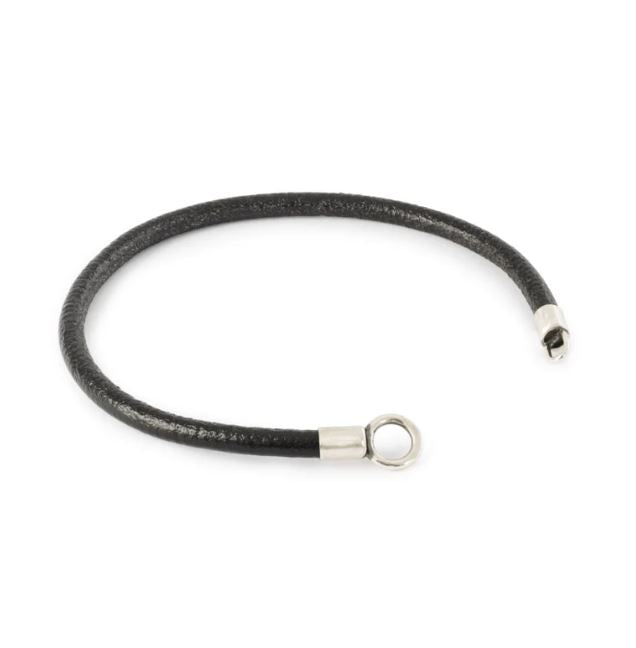 Vlinderhart armband leer