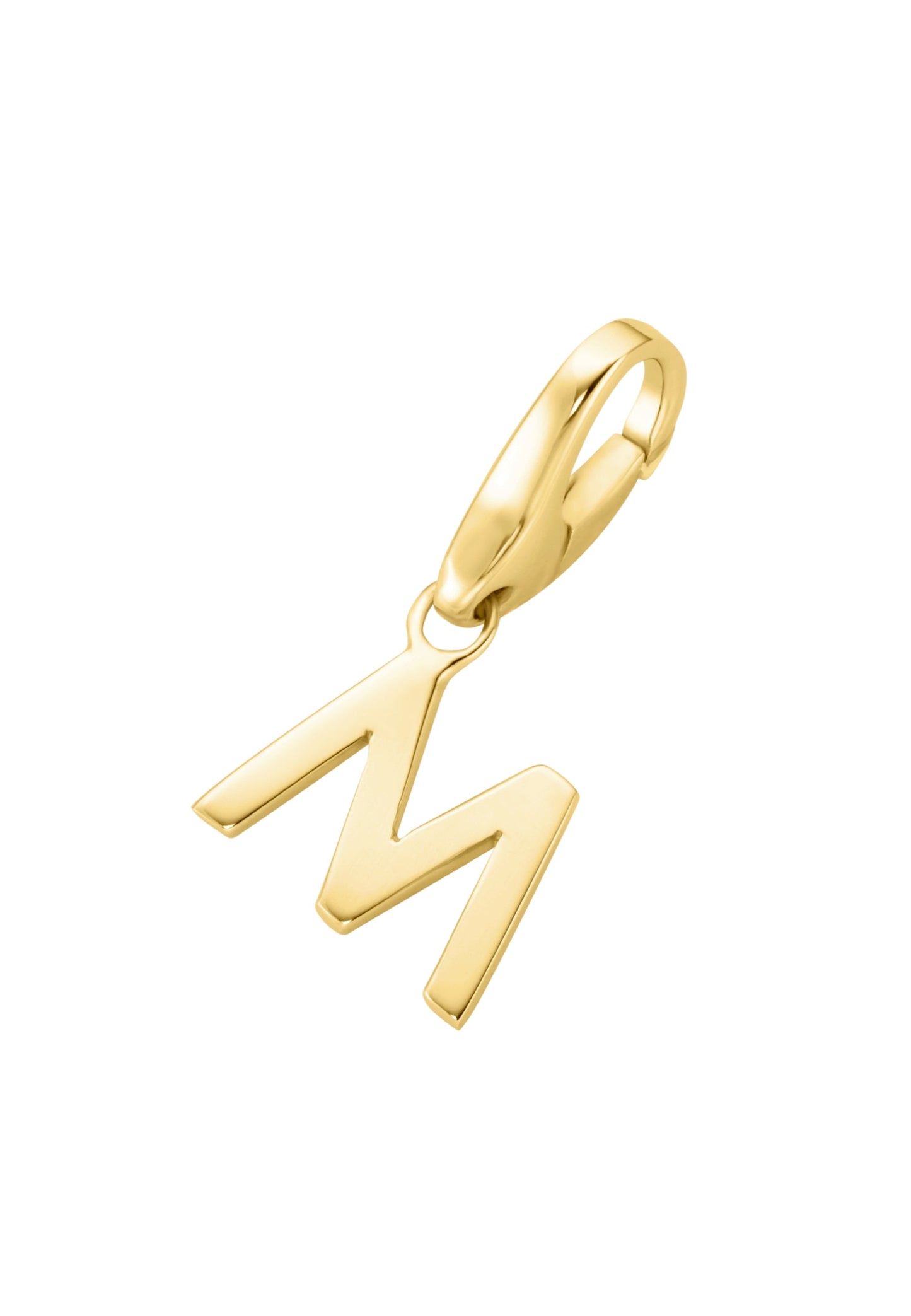 Bedel M verguld (goud op zilver)