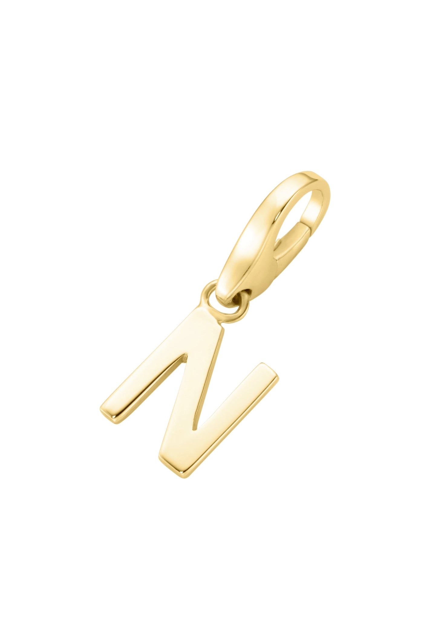 Bedel N verguld (goud op zilver)