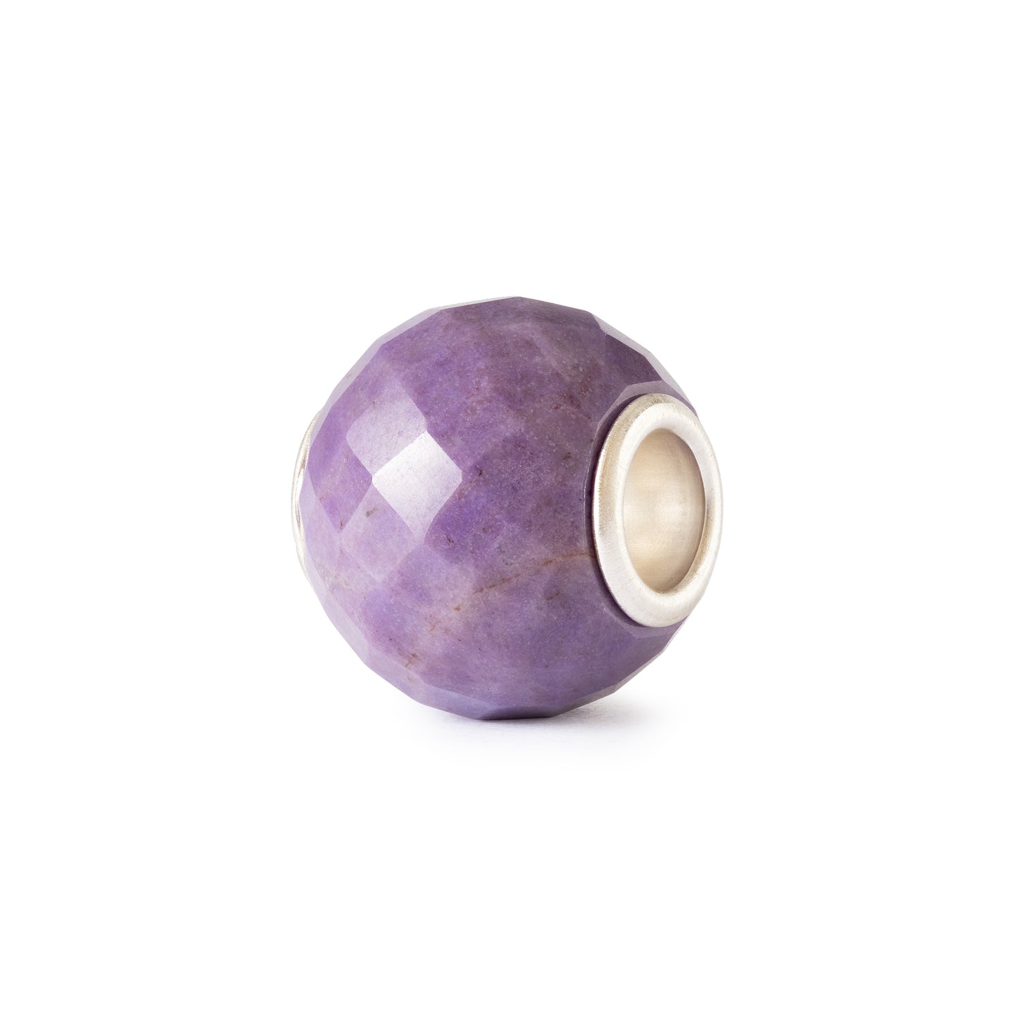 Ronde paarse jade, gefacetteerd