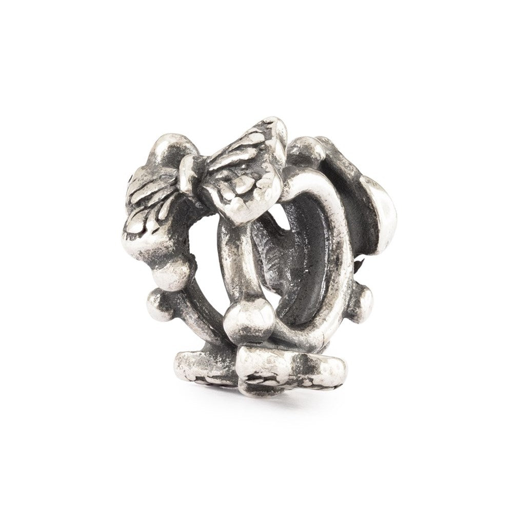 Vlinderhart armband leer