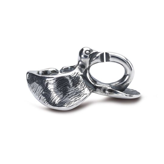 Dove of peace, double silver link