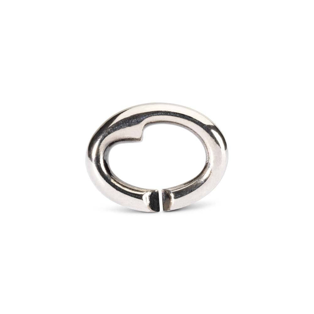 Heart within single silver link