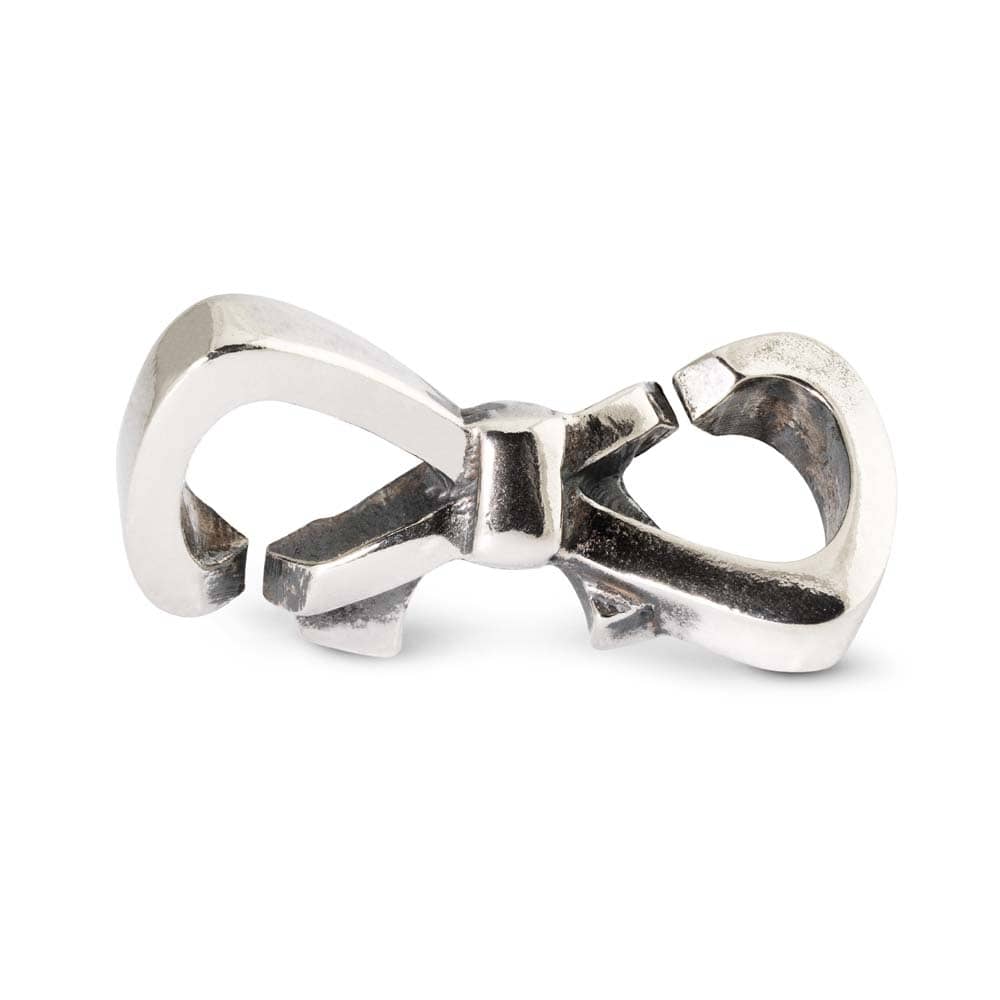 Big bow double silver link
