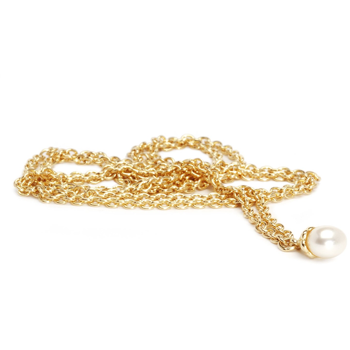 Gouden (14 kt.) collier met parel