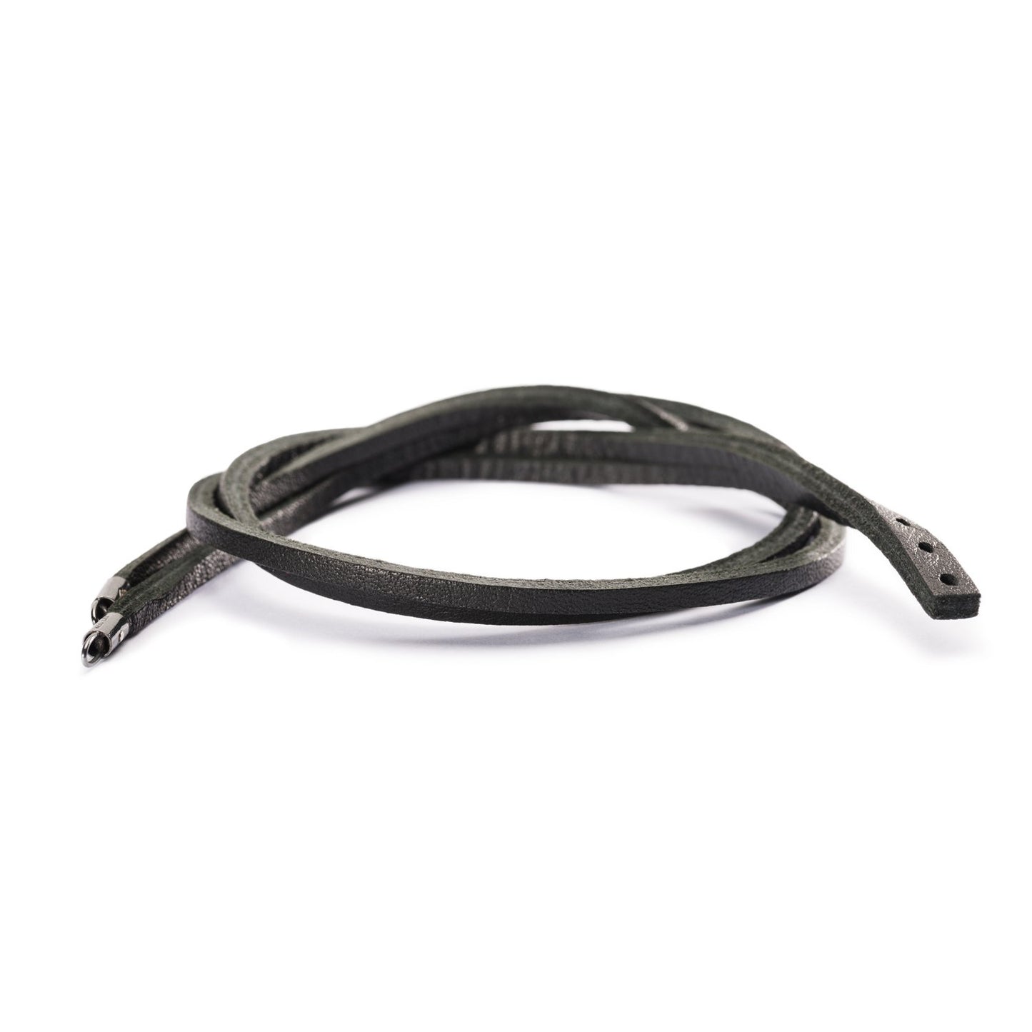 Zwarte Leren Armband
