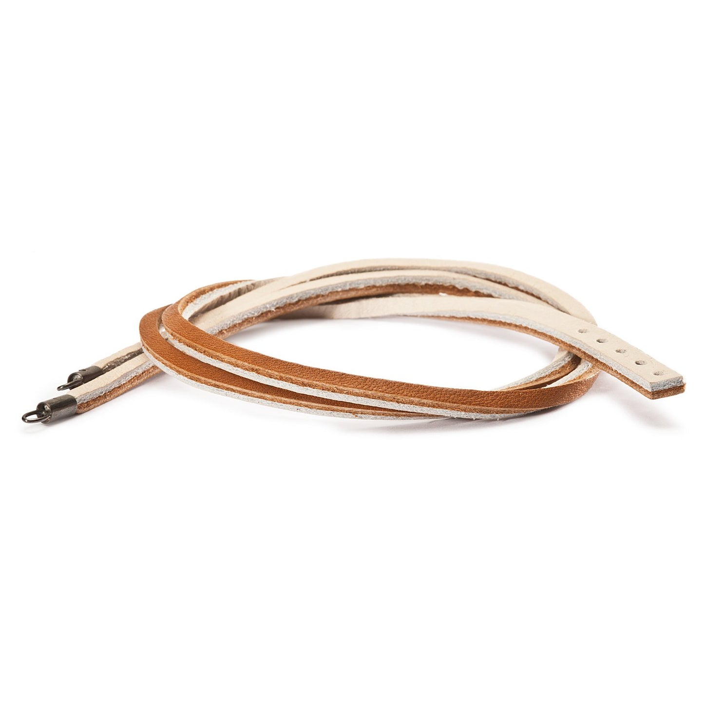 Bruine / Beige Leren Armband