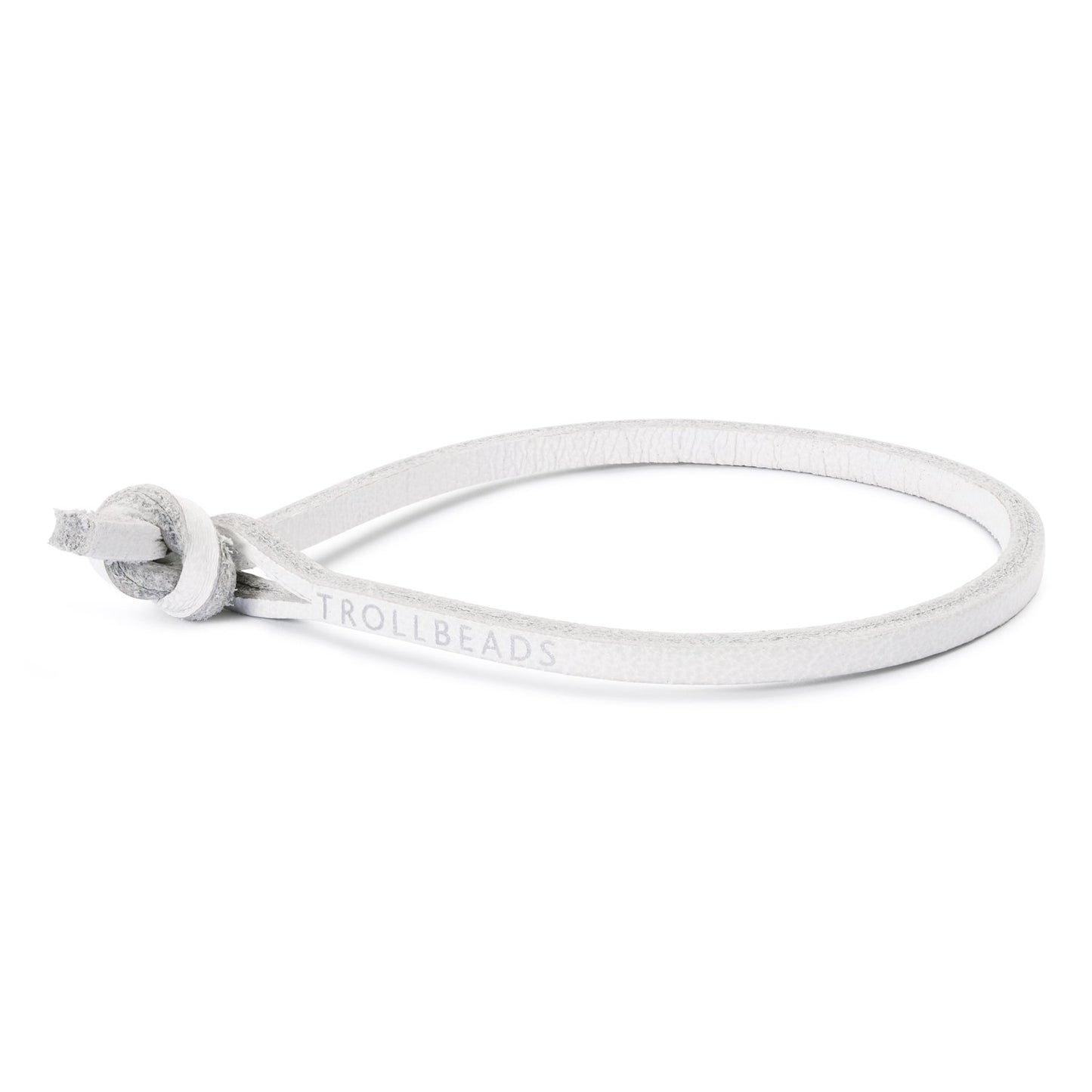 Witte Enkelvoudige Leren Armband