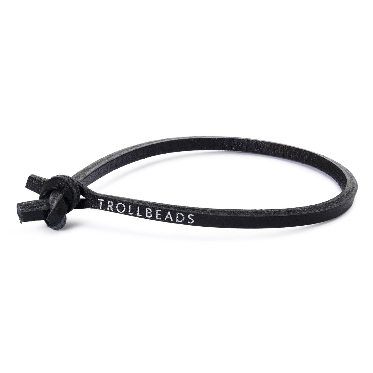 Zwarte Enkelvoudige Leren Armband