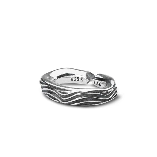 Wave, single silver link