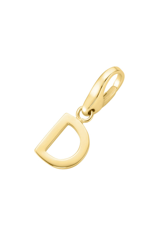 Bedel D verguld (goud op zilver)