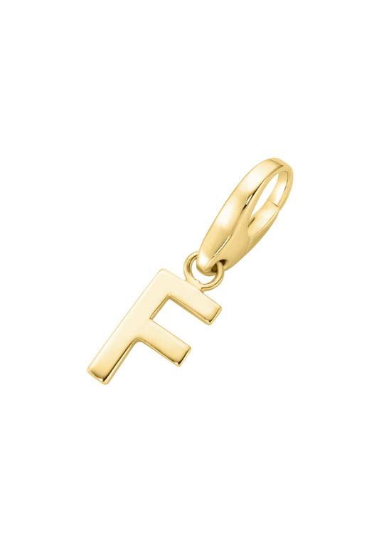 Bedel F verguld (goud op zilver)
