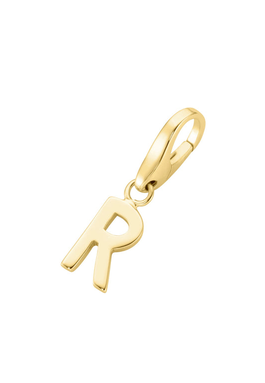 Bedel R verguld (goud op zilver)
