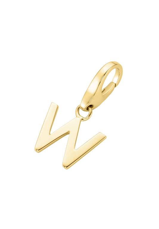 Bedel W verguld (goud op zilver)