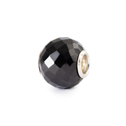 Gefacetteerde zwarte onyx, rond