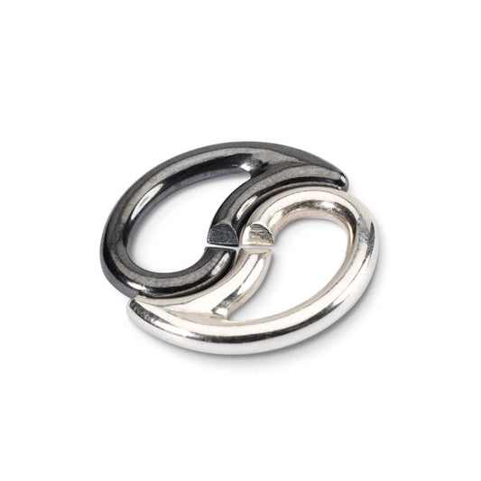 Yin yang double silver link