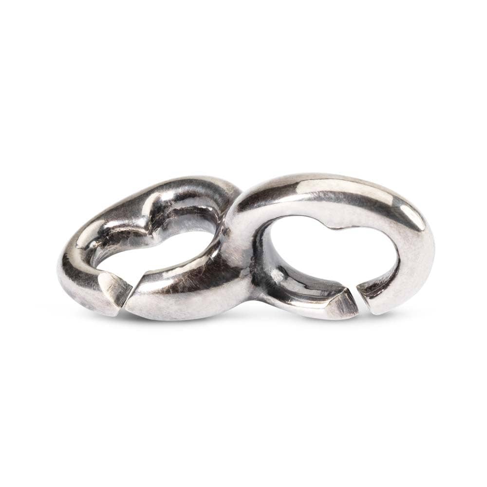 Hearts within double silver link