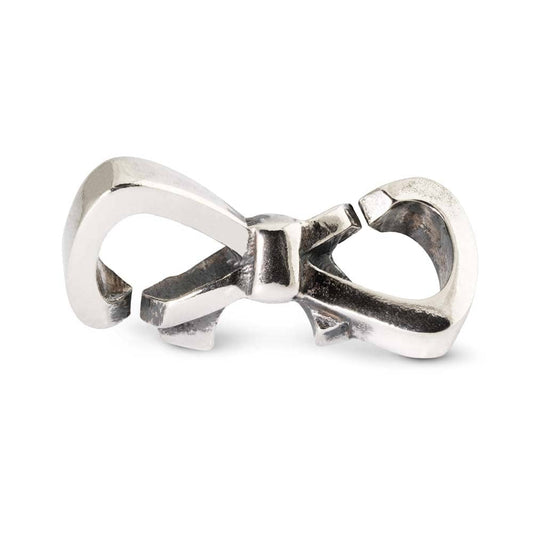 Big bow double silver link