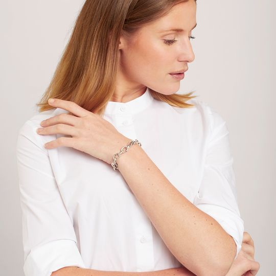 Silver wings bracelet