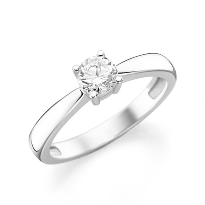 14 Karaats geel- of witgouden briljant ring 0,20crt