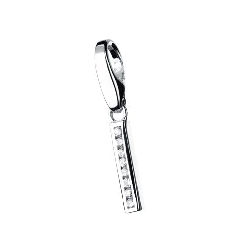 Bedel met zirkonia letter I