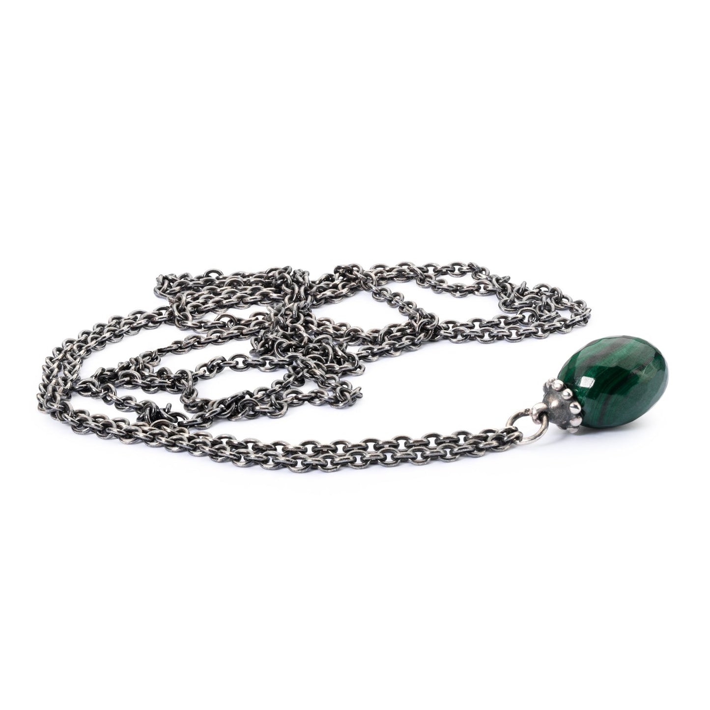 Sterling zilveren collier met malachiet