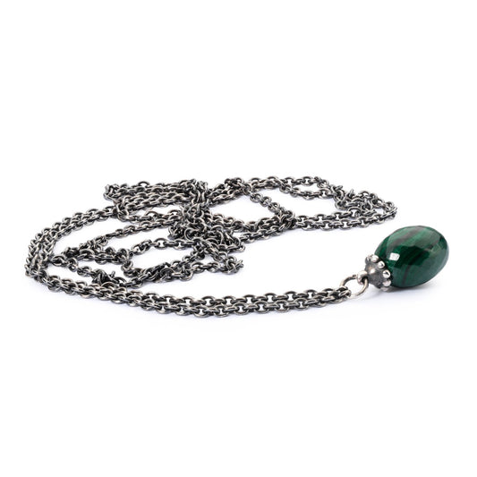 Sterling zilveren collier met malachiet