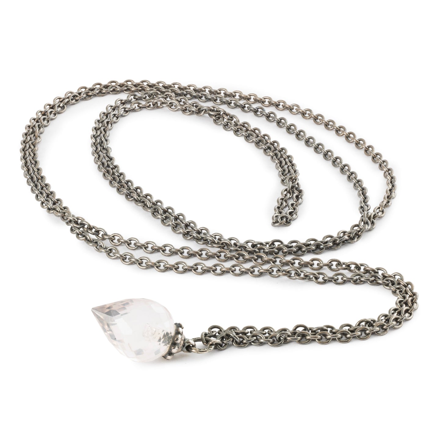 Sterling zilveren collier met rozenkwarts