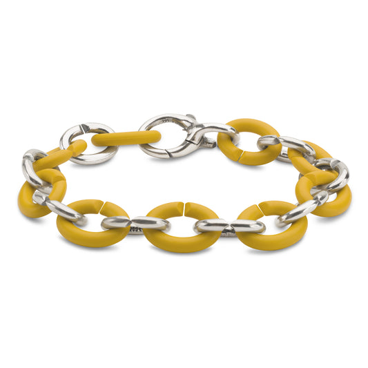 Mellow Yellow Half Silver Bracelet